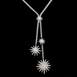 David Yurman Silver Starburst Y Necklace
